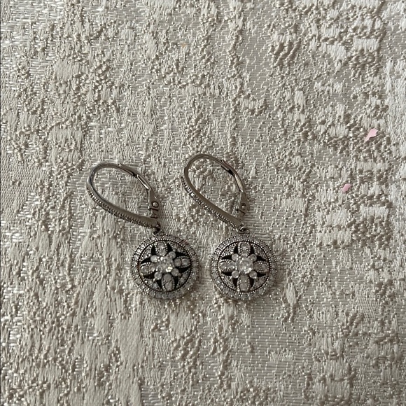 Jewelry - Silver 925 Floral Dangle Earrings